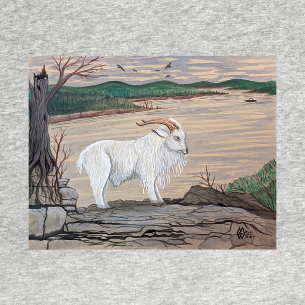 The legend of Crisco the Table Rock Lake goat by Matt Starr Fine Art